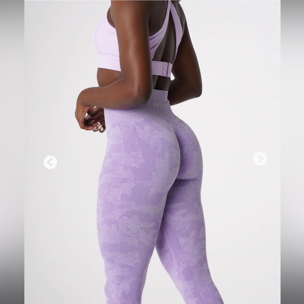 NVGTN LILAC CAMO SEAMLESS LEGGINGS